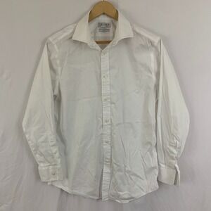 Lauren Ralph Lauren Slim Fit White Button Down Shirt Mens 16 32/33 Large Cotton